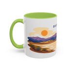 Death Valley National Park Coffee Mug | Solid Color Block Park Souvenir | 11oz 15oz Accent Mug