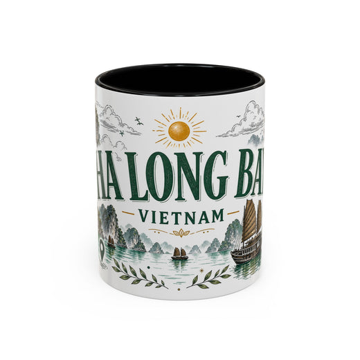 Ha Long Bay Coffee Mug | Travel Destination Souvenir Gift | Accent Color Ceramic 11oz 15oz
