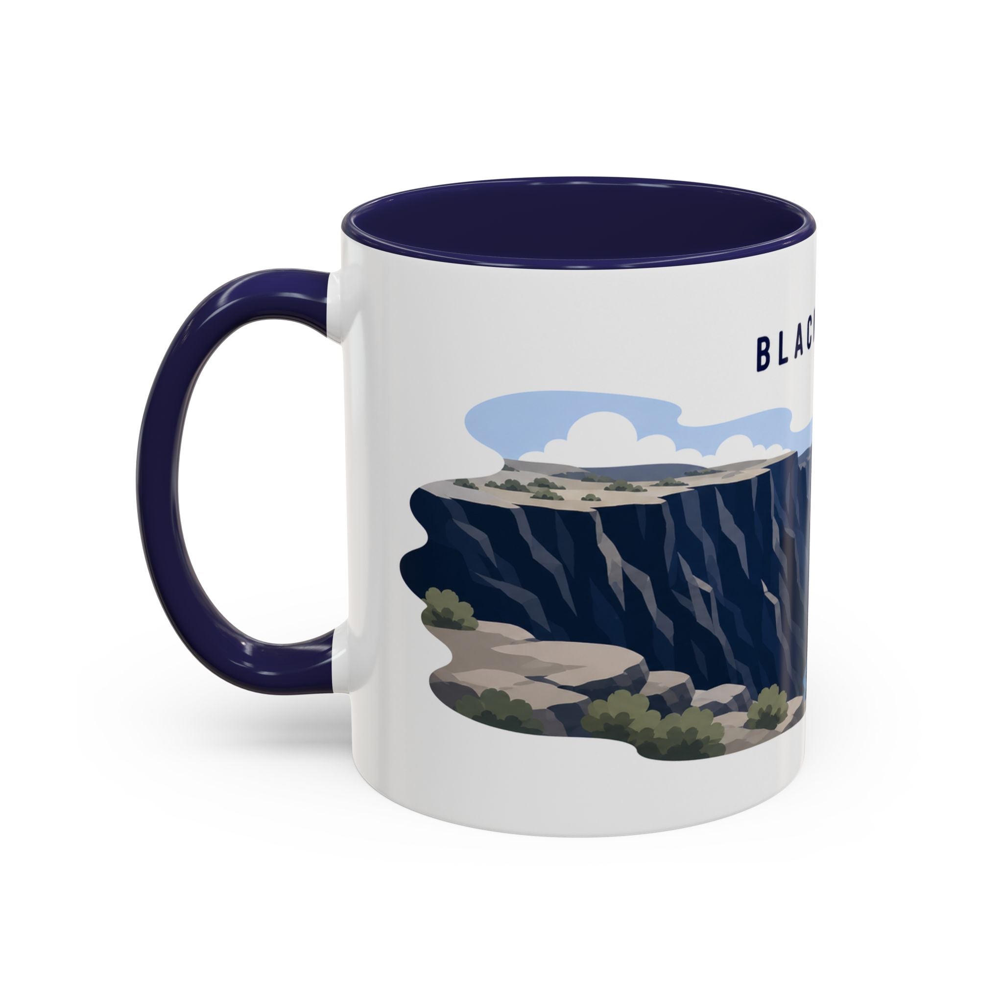 Black Canyon of the Gunnison National Park Coffee Mug | Solid Color Block Park Souvenir | 11oz 15oz Accent Mug