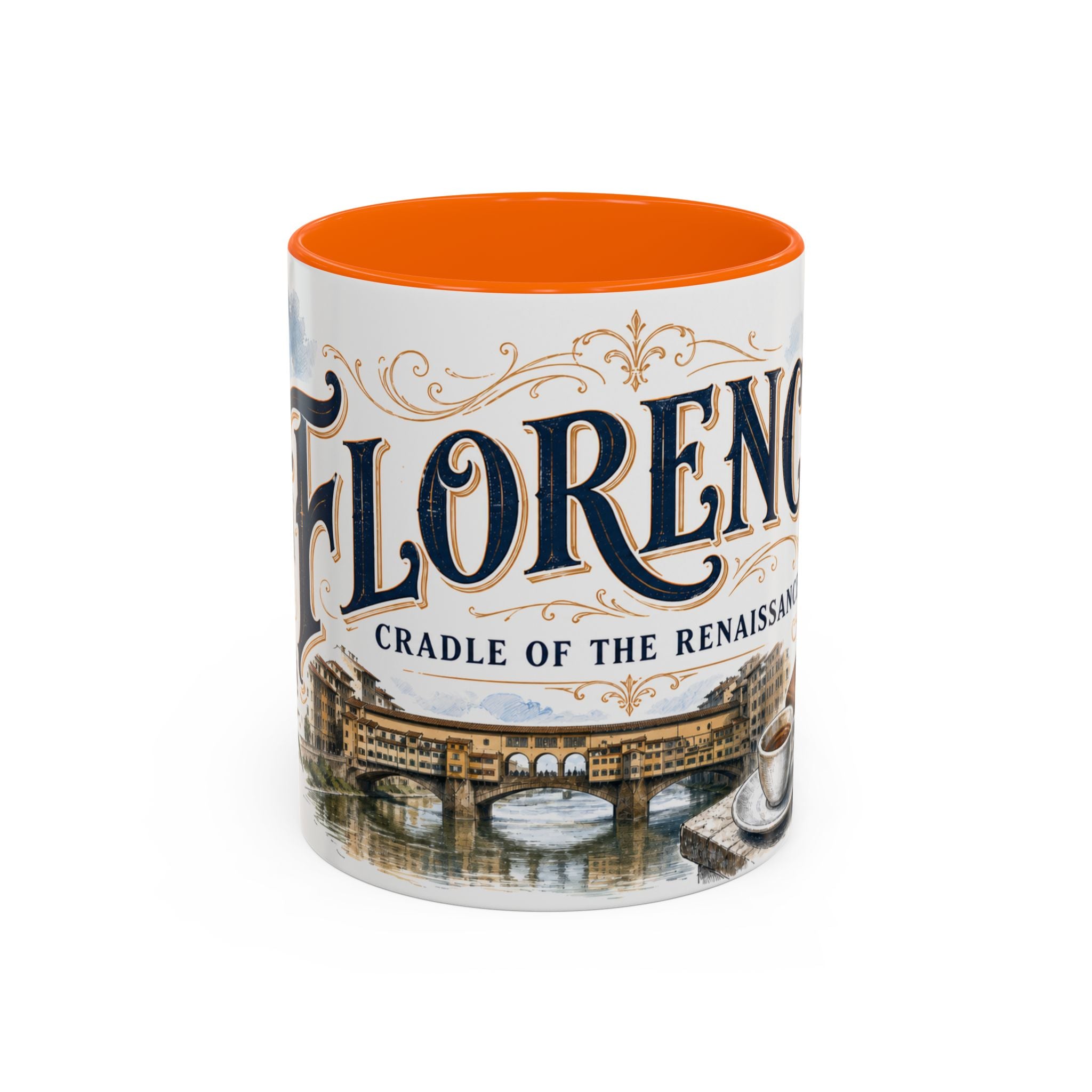 Florence Coffee Mug | Italy Travel Souvenir | Vintage Illustrated City Gift | 11 oz 15 oz Accent Mug