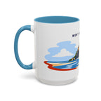 Mont Saint Michel Coffee Mug | Travel Destination Souvenir Gift | Accent Color Ceramic 11oz 15oz