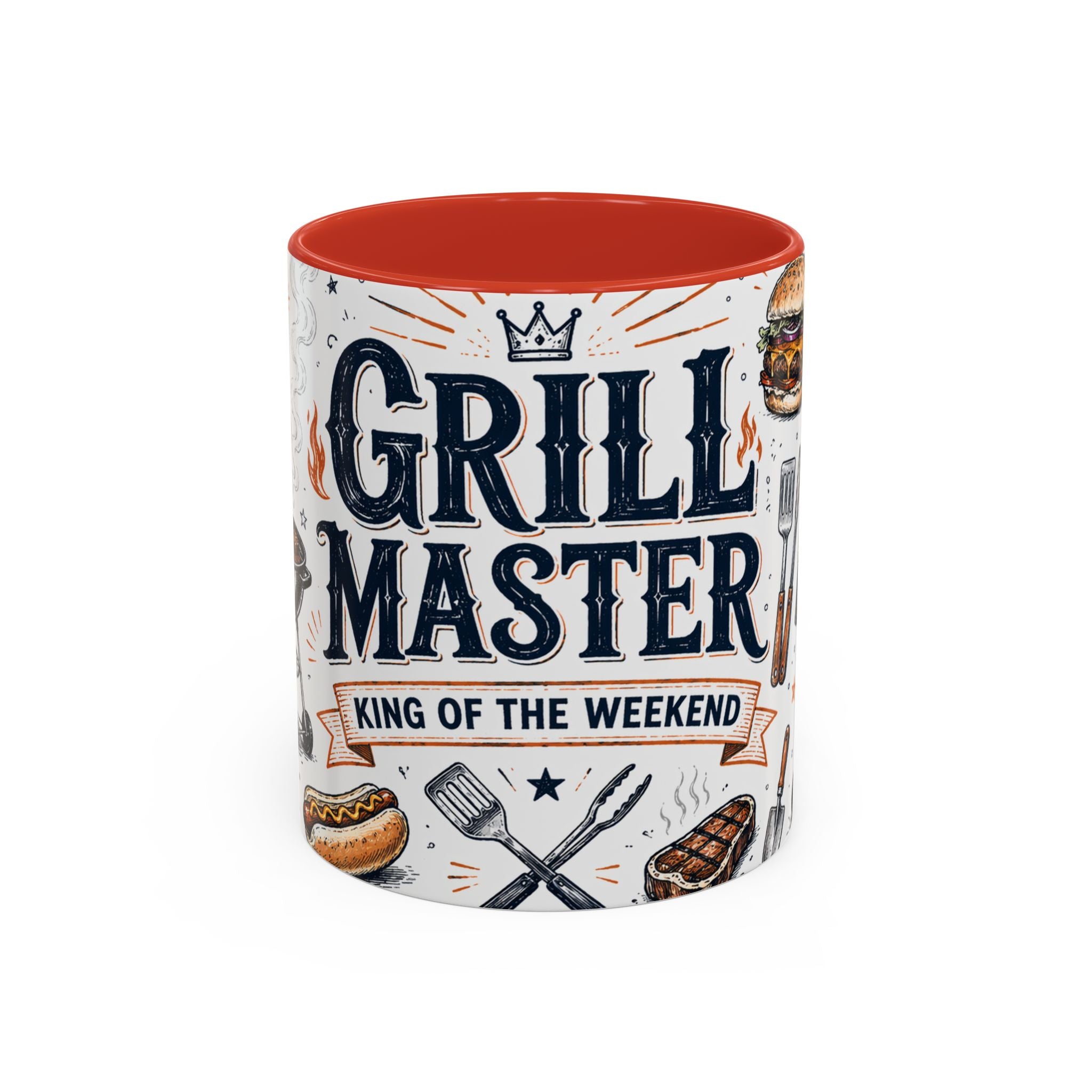 Grill Master Coffee Mug | Father's Day Gift for Dad | Accent Color Ceramic 11oz 15oz
