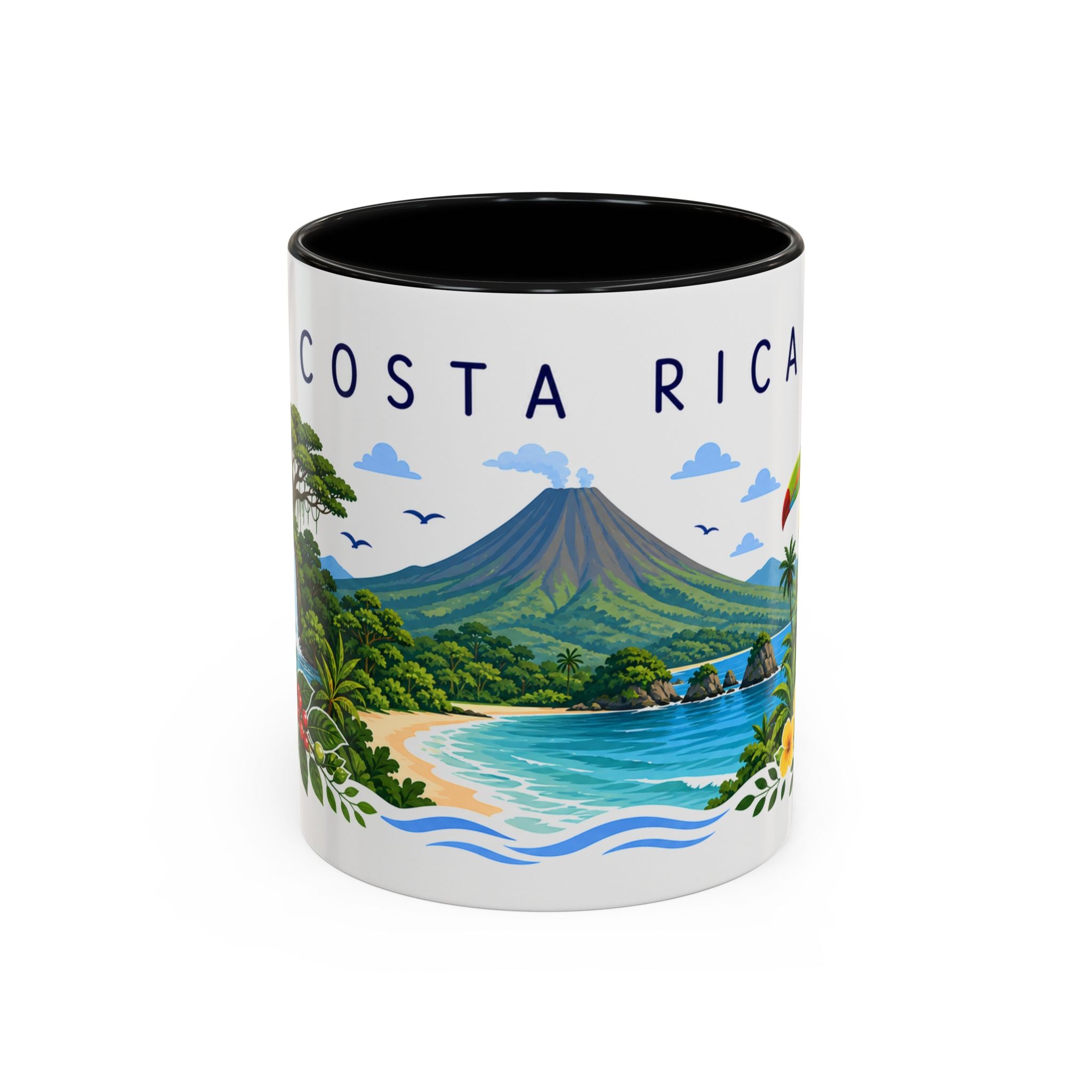 Costa Rica Coffee Mug | Travel Souvenir Accent Mug | Place Gift Ceramic Cup 11oz 15oz
