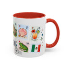 Cancun Coffee Mug | Postage Stamp Collage Mug | Travel Souvenir Accent Cup 11oz 15oz