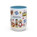 Munich Travel Mug | European City Souvenir Accent Coffee Mug | 11oz 15oz Ceramic Cup