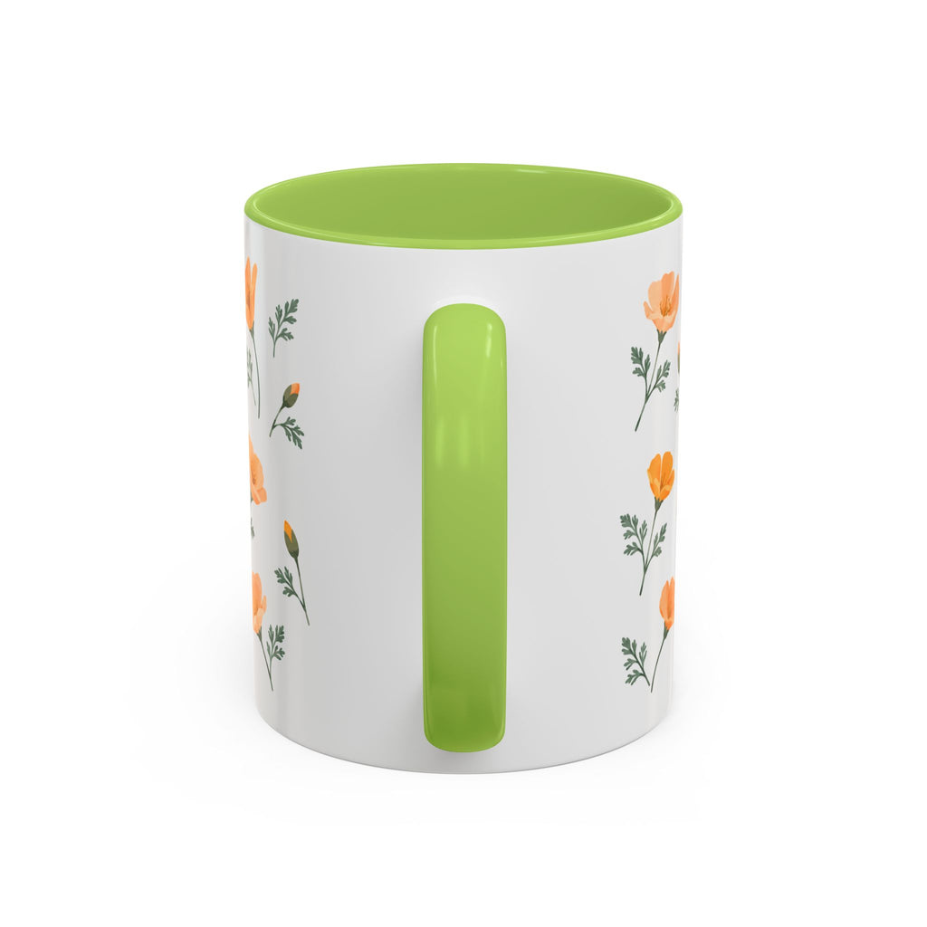 California California poppy Mug, State Flower Floral Coffee Cup, 11oz Botanical Gift