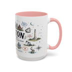 Houston Coffee Mug | Texas Souvenir City Gift | Accent Color Ceramic 11oz 15oz
