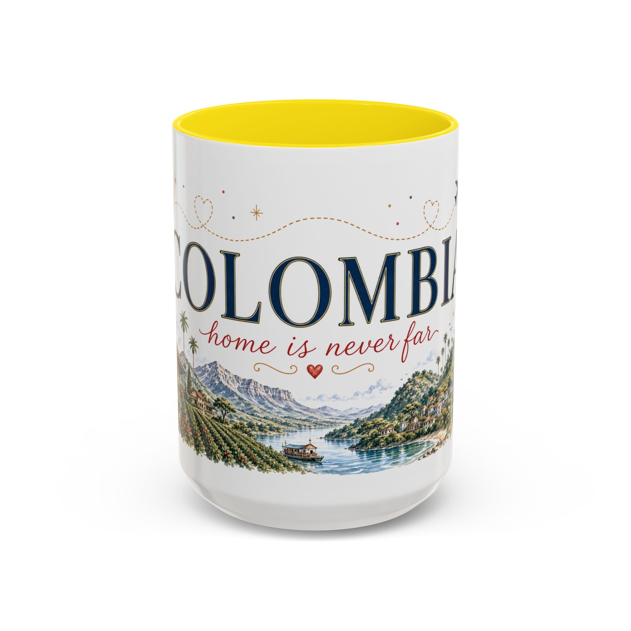 Colombia Home Country Mug | Moving Away Gift | Long Distance Friendship | 11 oz 15 oz Accent Mug