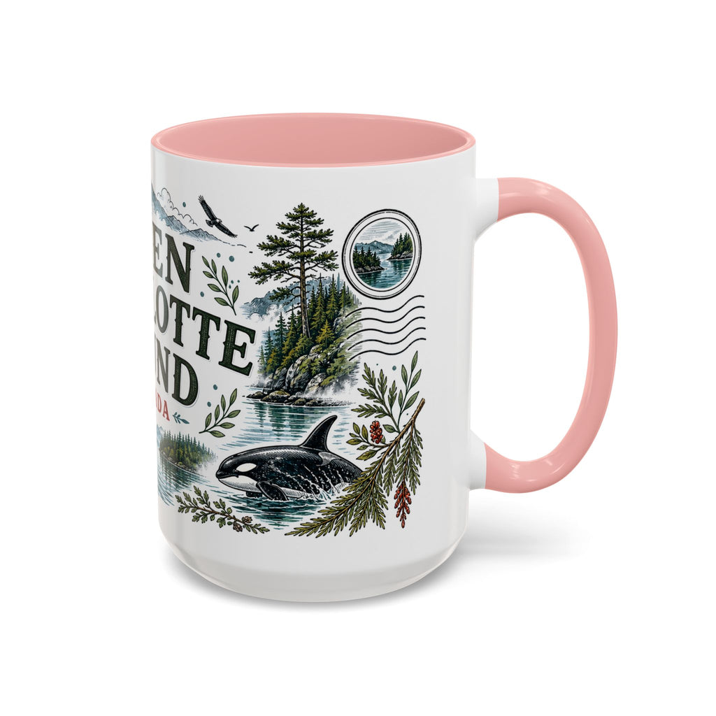 Queen Charlotte Sound Coffee Mug | Travel Destination Souvenir Gift | Accent Color Ceramic 11oz 15oz
