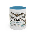 American Samoa National Park Coffee Mug | Pacific Island Rainforest Reef Gift | Accent Color Ceramic 11oz 15oz