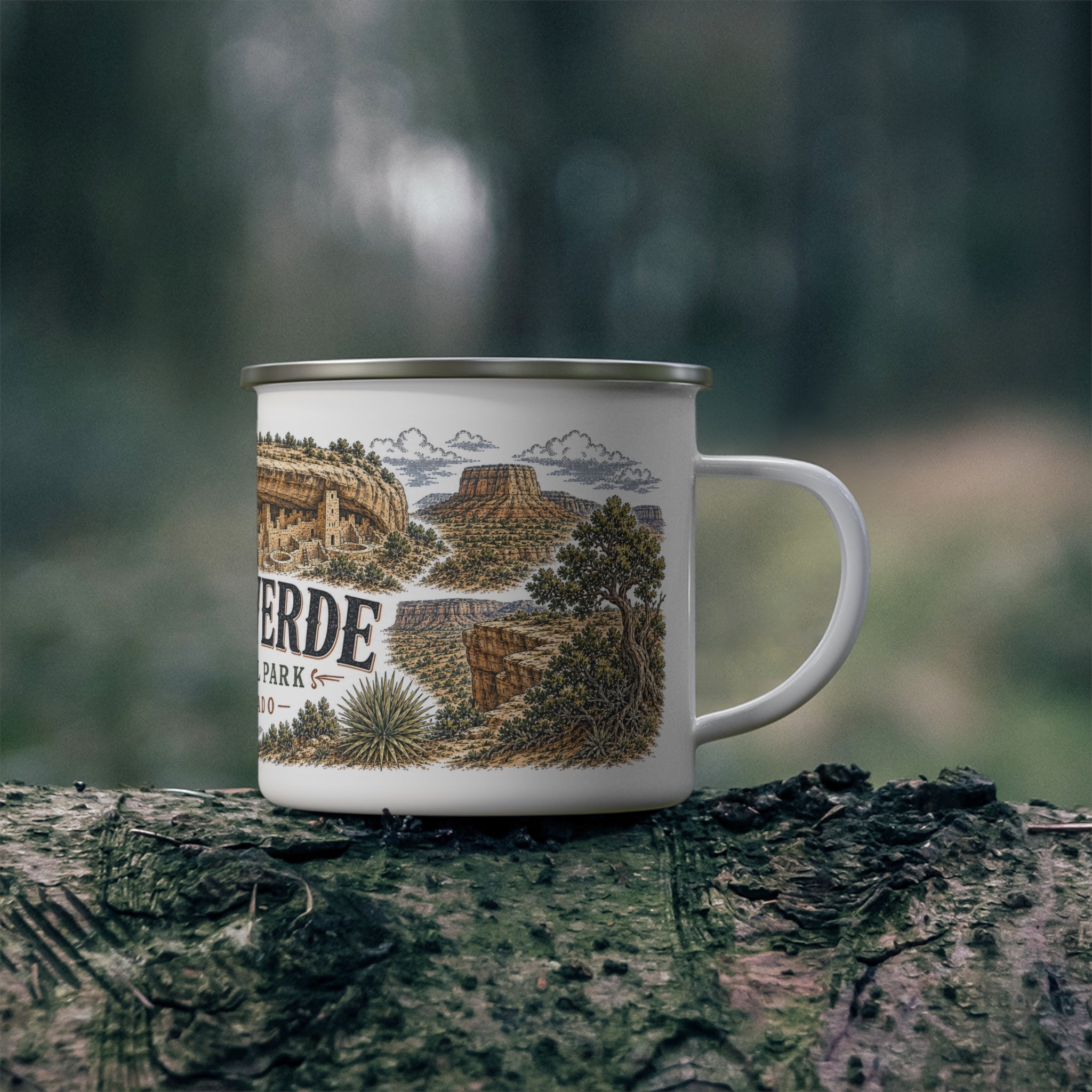 Mesa Verde National Park Vintage Enamel Camping Mug | 12oz National Park Hiking Gift