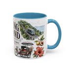 Penang Island Coffee Mug | Malaysia Travel Souvenir | Vintage Illustrated City Gift | 11 oz 15 oz Accent Mug