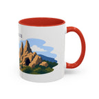 Pinnacles National Park Coffee Mug | Solid Color Block Park Souvenir | 11oz 15oz Accent Mug