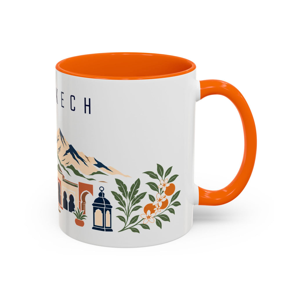 Marrakech Coffee Mug | Morocco Travel Souvenir | Porcelain Decal City Gift | 11oz 15oz Accent Mug