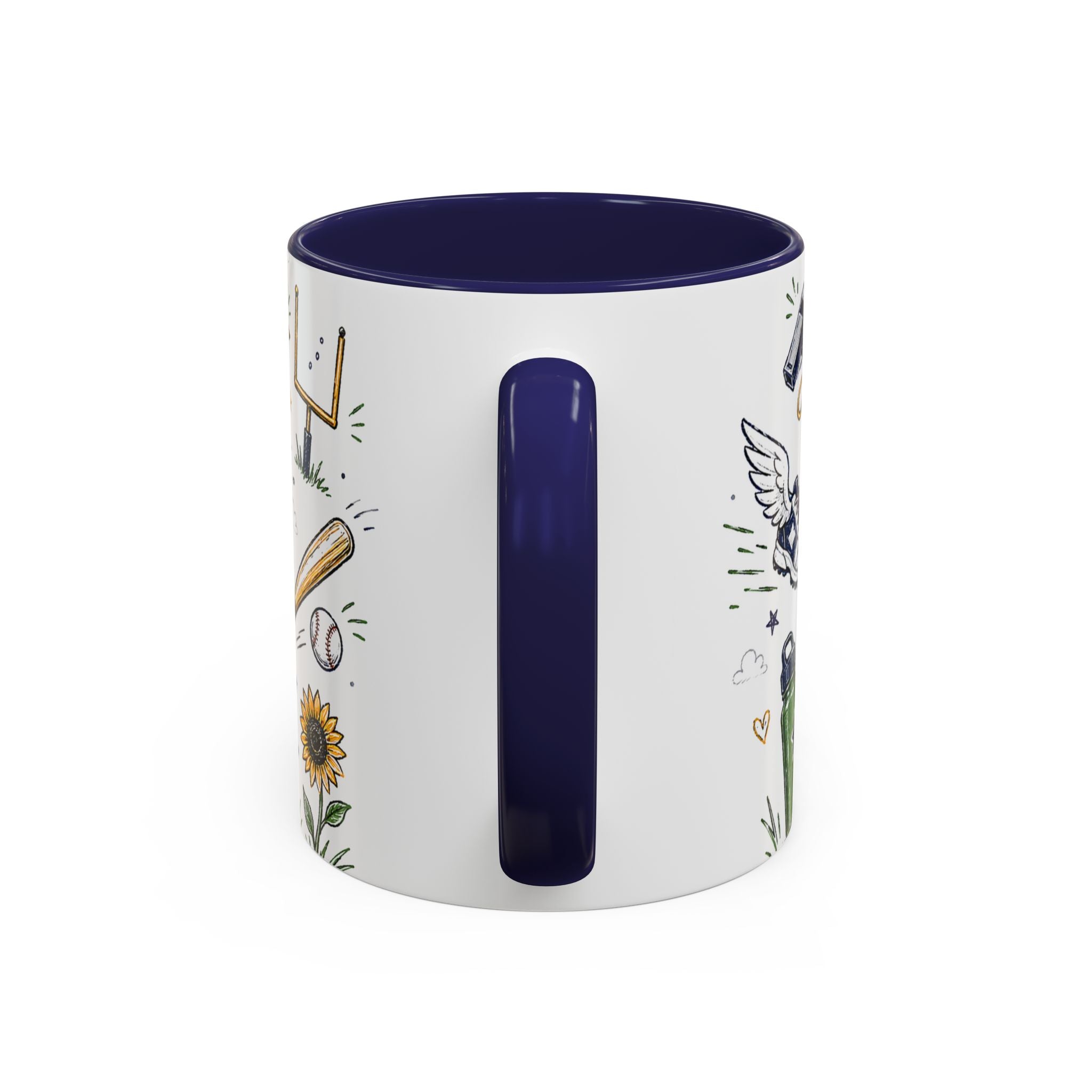 Coach Best Dad On The Field Coffee Mug | Father's Day Gift for Dad | Accent Color Ceramic 11oz 15oz