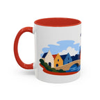 Bruges Coffee Mug | Travel Destination Souvenir Gift | Accent Color Ceramic 11oz 15oz