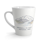 Wrangell-St. Elias National Park Latte Mug | Pastel Watercolor Nature Coffee Cup | 12 oz Travel Souvenir Gift