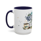 Retirement Plan Coffee And Adventures Mug | Travel Retirement Gift | Accent Color Ceramic 11oz 15oz