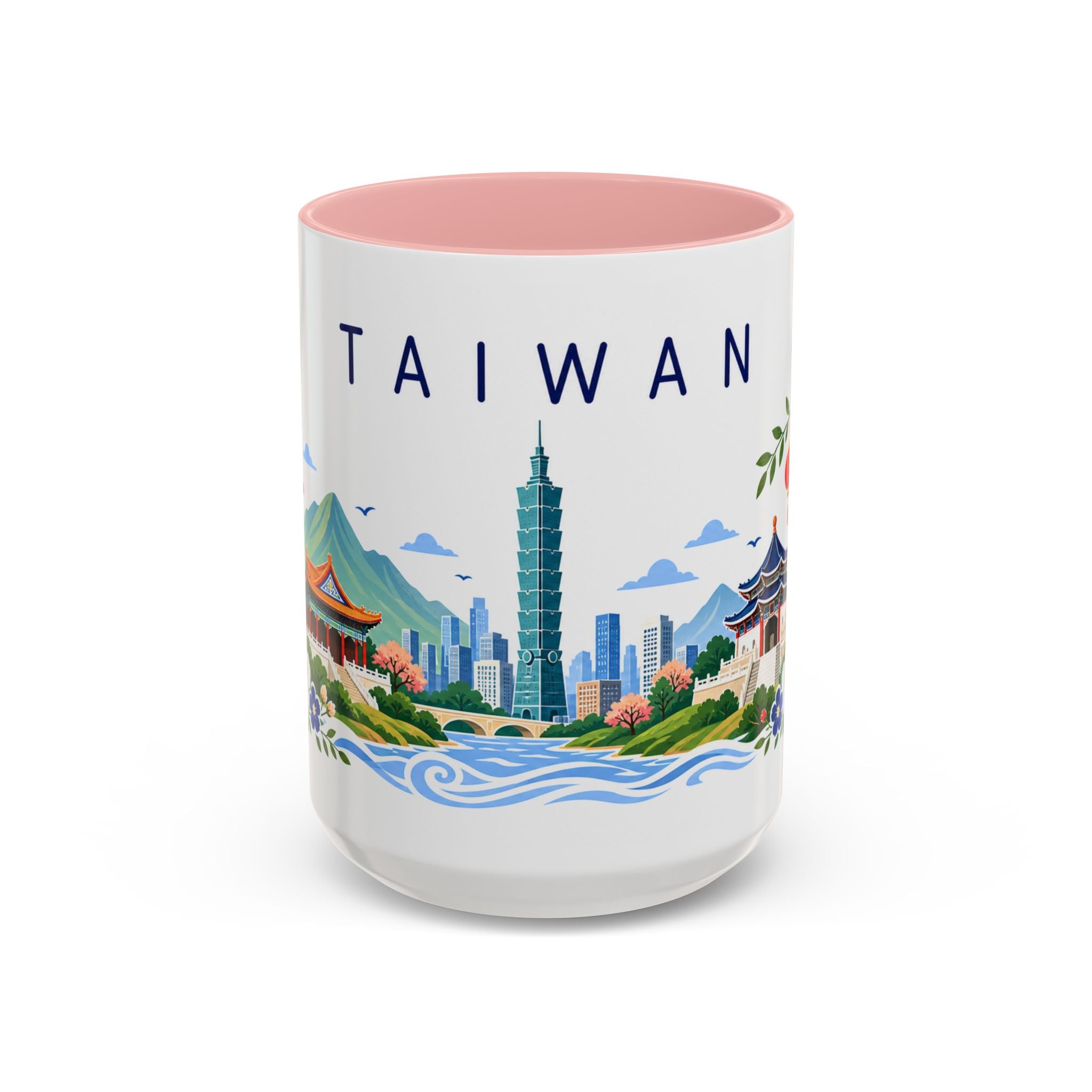 Taiwan Coffee Mug | Travel Souvenir Accent Mug | Place Gift Ceramic Cup 11oz 15oz