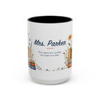Personalized Reading Teacher Mug | Custom Name Book Lover Coffee Cup | Teacher Appreciation Gift
