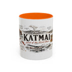 Katmai National Park Coffee Mug | Alaska Bear Watching Wildlife Gift | Accent Color Ceramic 11oz 15oz