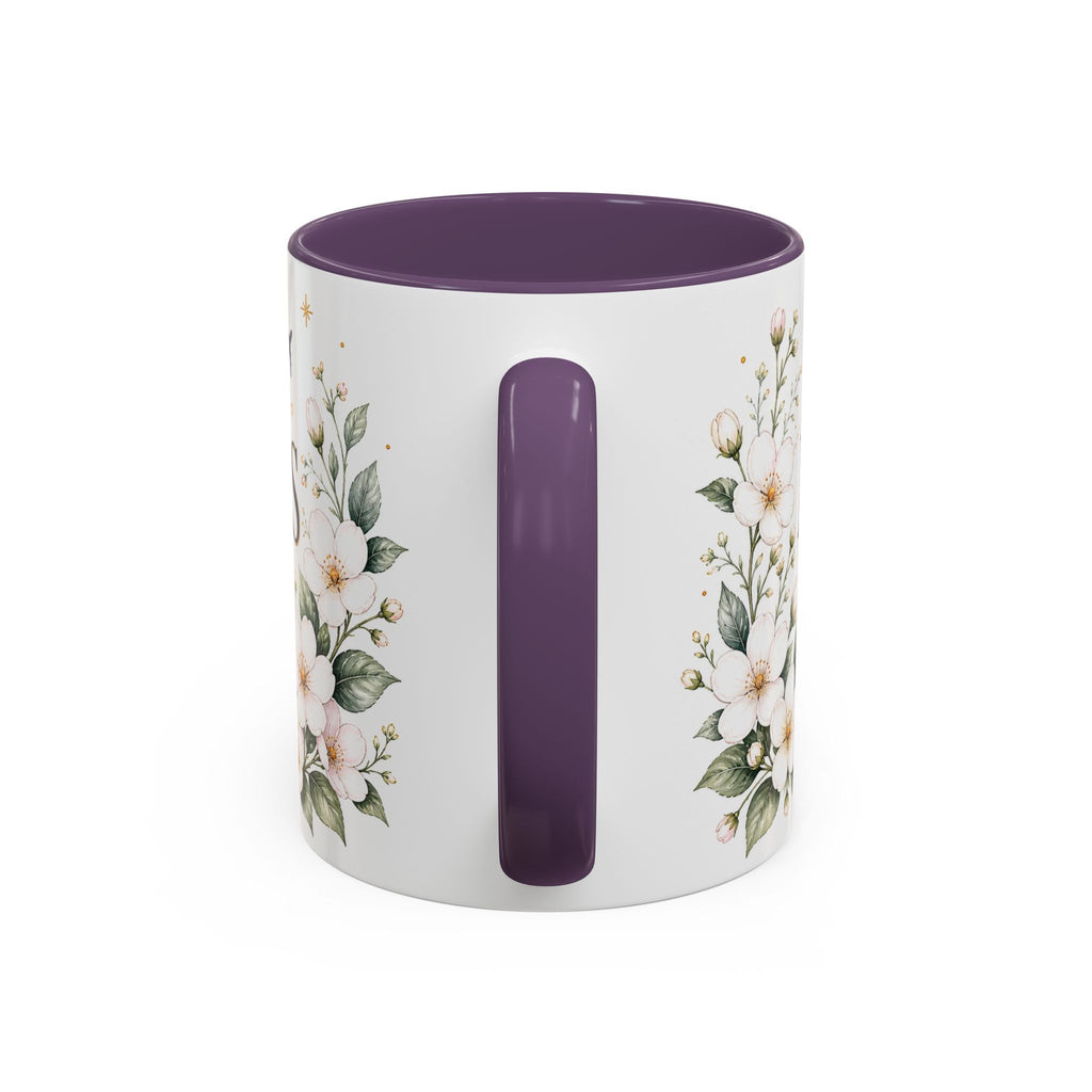 Massachusetts State Map Mug | Coastal Scene, Botanical Accents (11oz, 15oz)