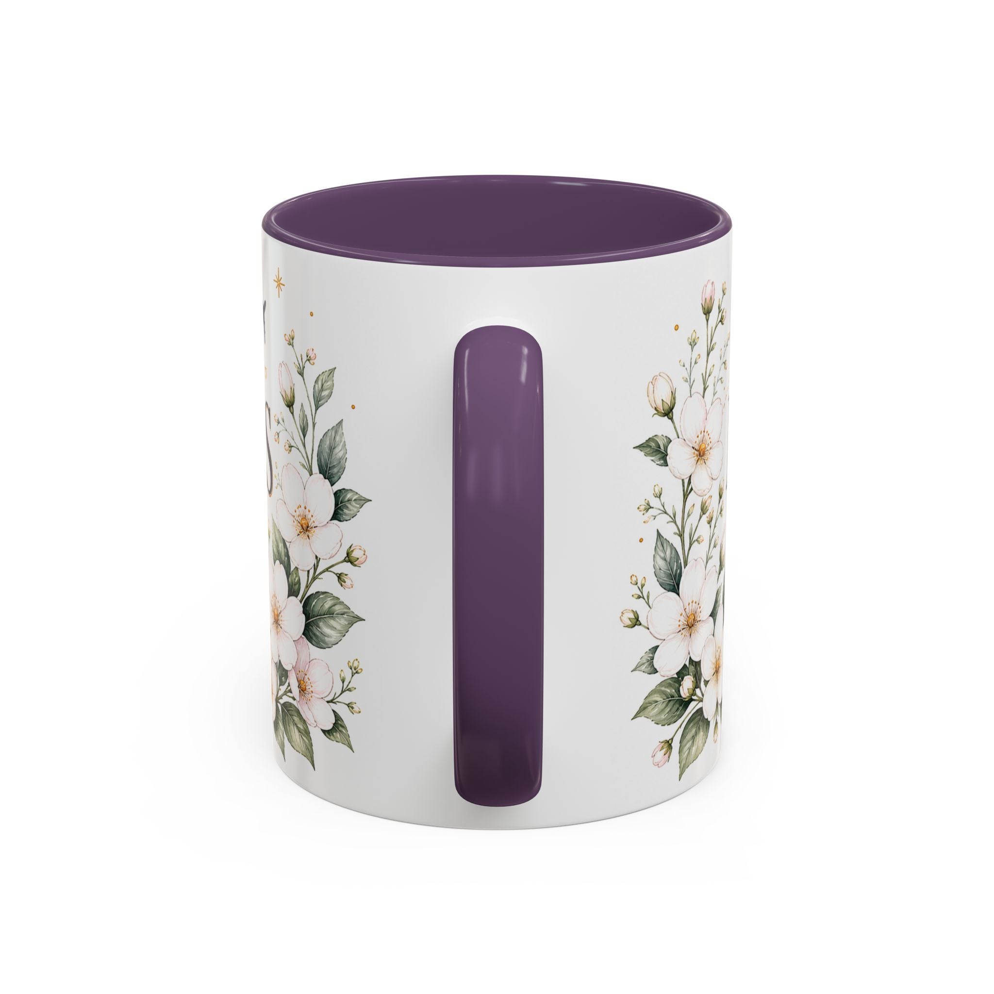 Massachusetts State Map Mug | Coastal Scene, Botanical Accents (11oz, 15oz)