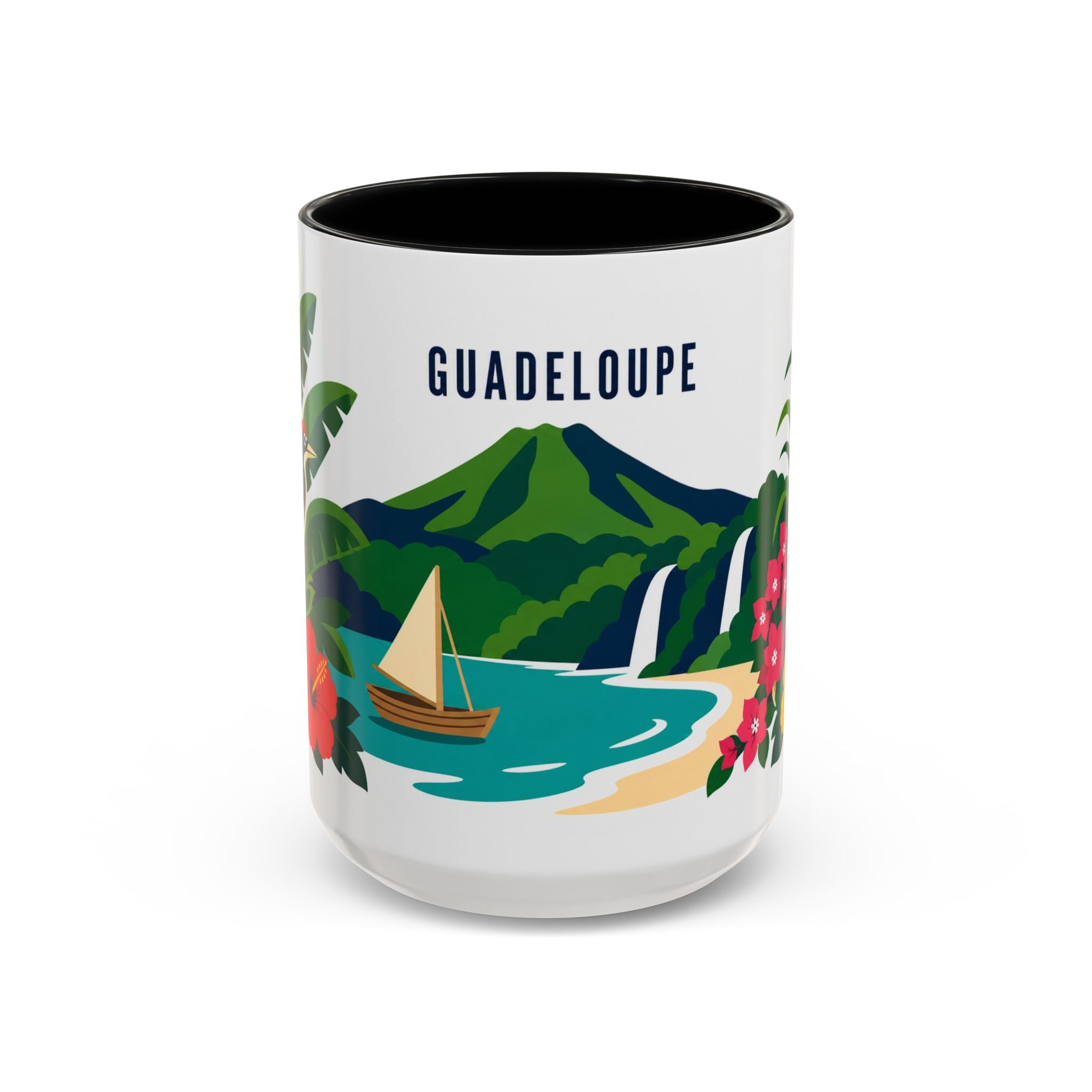 Guadeloupe Coffee Mug | Travel Souvenir Accent Mug | Country Gift Ceramic Cup 11oz 15oz