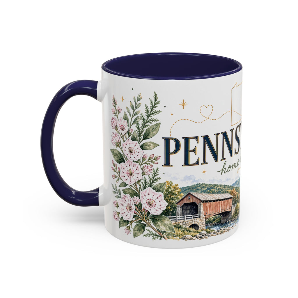 Pennsylvania Home State Mug | Moving Away Gift | Long Distance Friendship Coffee Cup | 11oz 15oz Accent Mug