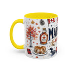 Maple Leaf Forever Coffee Mug | Canadian Pride Gift | Accent Color Ceramic 11oz 15oz