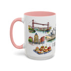 Bilbao Illustrated Travel Mug | City Souvenir Accent Coffee Mug | 11oz 15oz Ceramic Cup