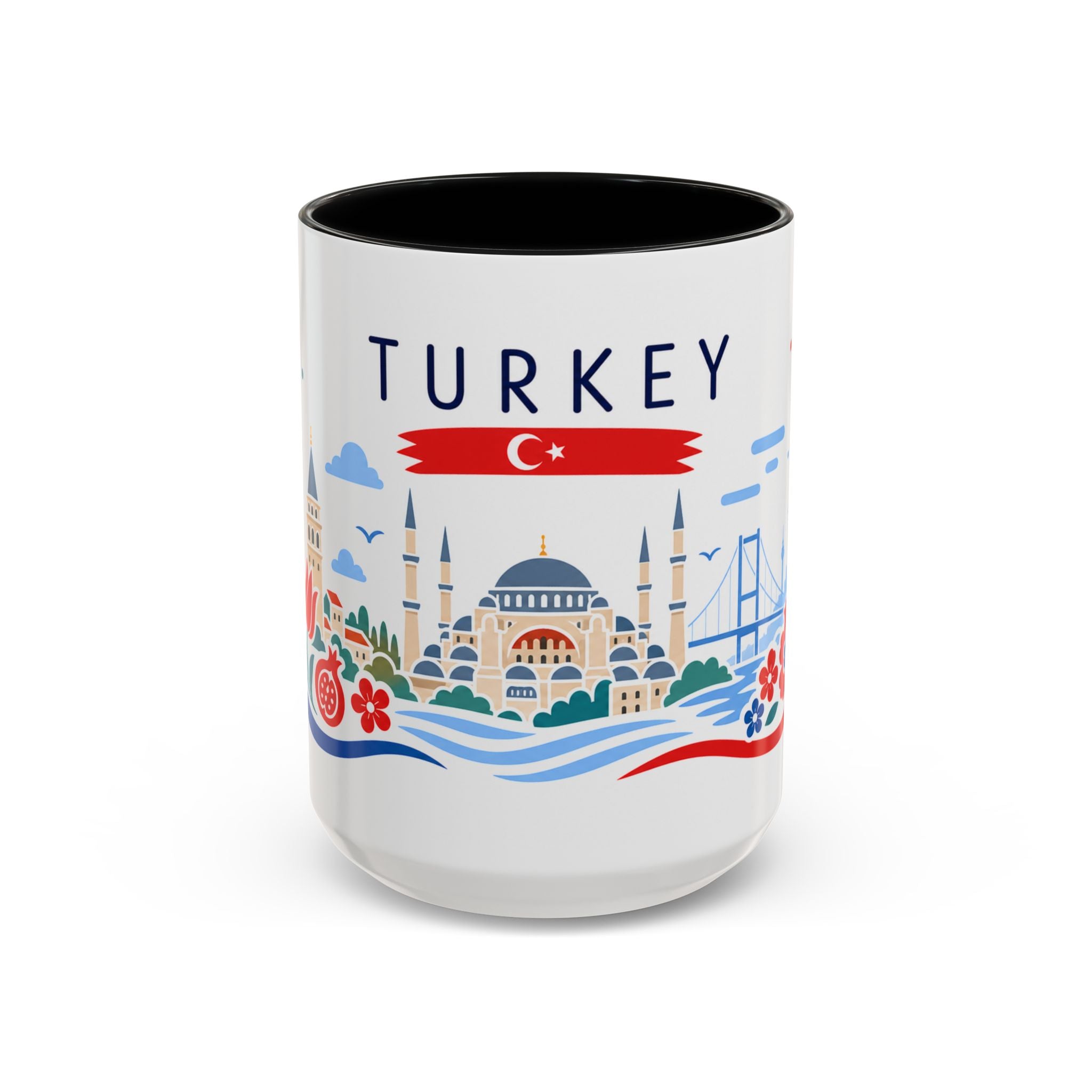 Turkey Coffee Mug | Travel Souvenir Accent Mug | Country Gift Ceramic Cup 11oz 15oz