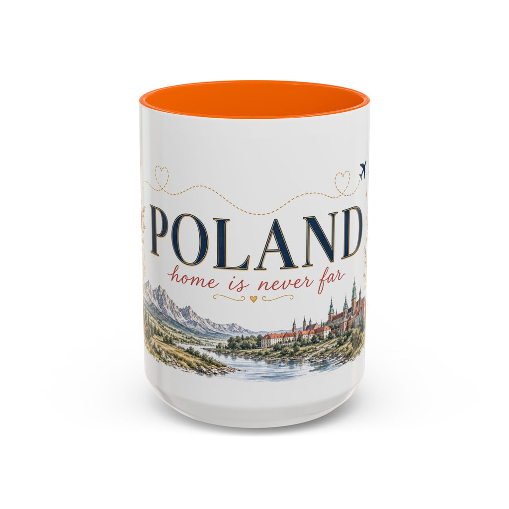 Poland Home Country Mug | Moving Away Gift | Long Distance Friendship | 11 oz 15 oz Accent Mug