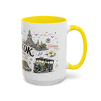 Bangkok Coffee Mug | Thailand Souvenir Travel Gift | Accent Color Ceramic 11oz 15oz