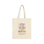 Inspirational Quote Tote Bag | Colorful Canvas Bag | Positive Literary Gift