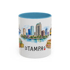 Tampa Illustrated Travel Mug | City Souvenir Accent Coffee Mug | 11oz 15oz Ceramic Cup