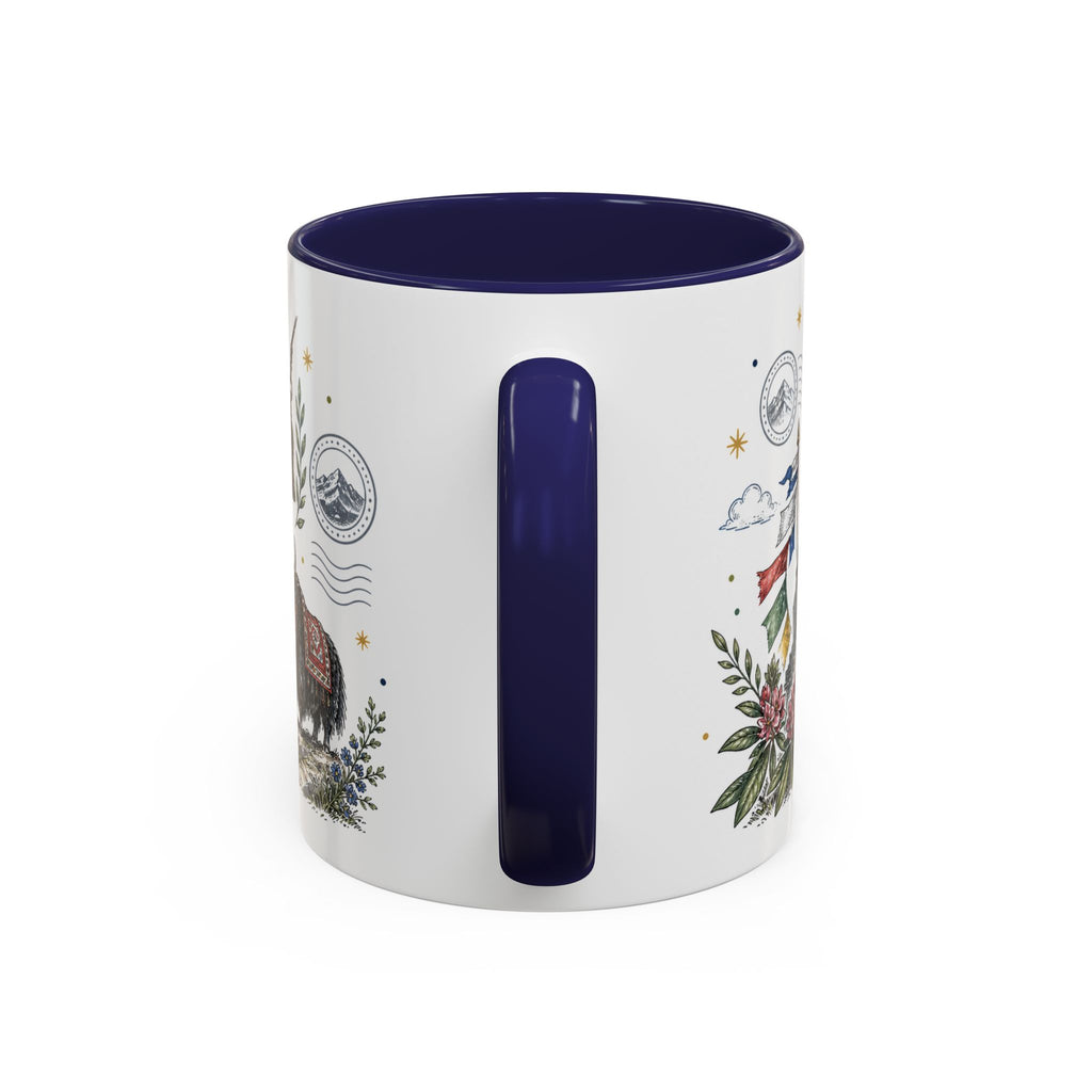 Himalaya Coffee Mug | Travel Destination Souvenir Gift | Accent Color Ceramic 11oz 15oz