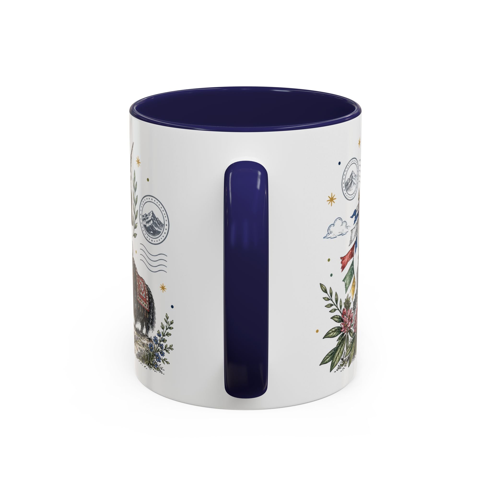 Himalaya Coffee Mug | Travel Destination Souvenir Gift | Accent Color Ceramic 11oz 15oz