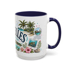 Seychelles Coffee Mug | Travel Destination Souvenir Gift | Accent Color Ceramic 11oz 15oz