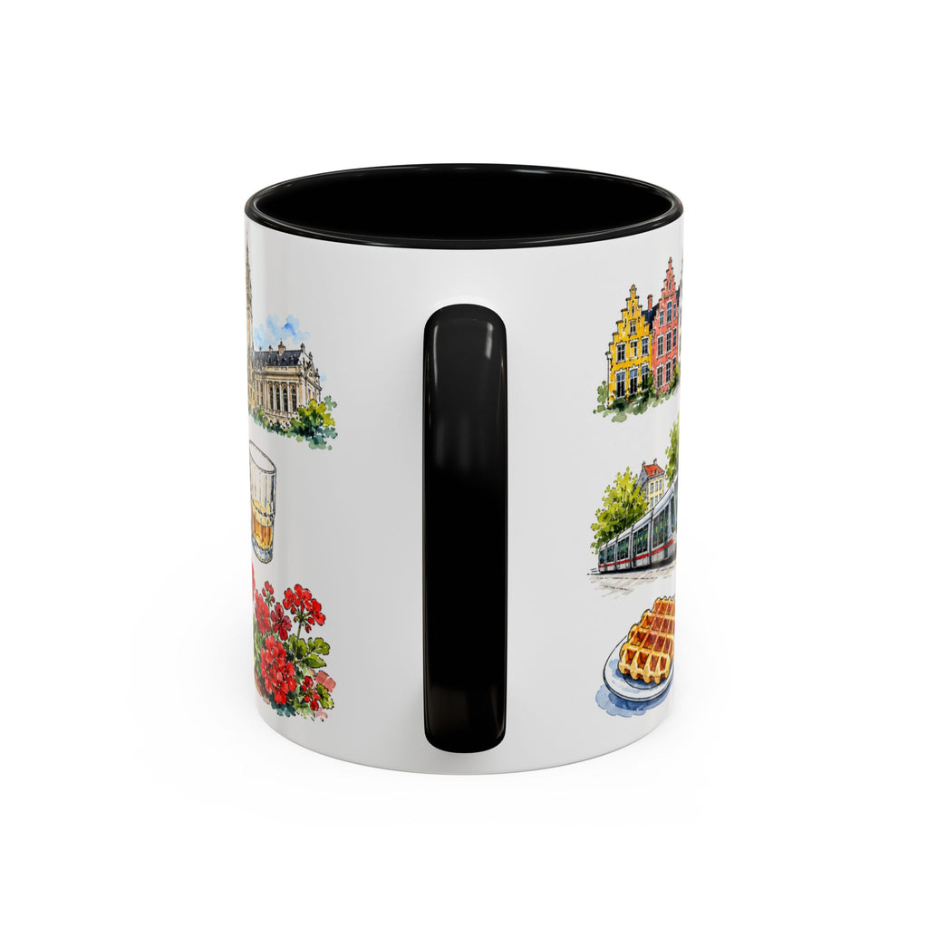 Lille Illustrated Travel Mug | City Souvenir Accent Coffee Mug | 11oz 15oz Ceramic Cup
