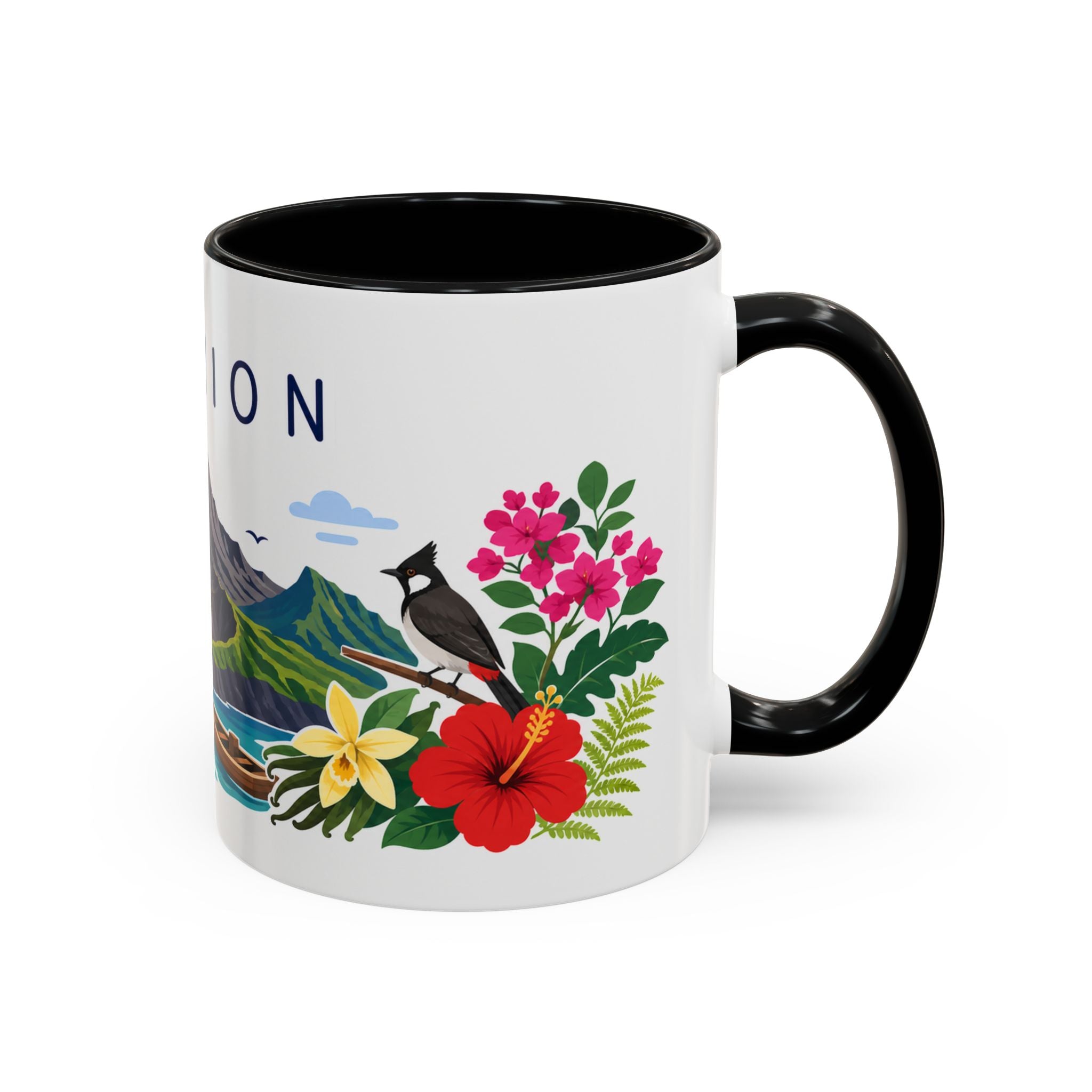 Réunion Coffee Mug | Travel Souvenir Accent Mug | Country Gift Ceramic Cup 11oz 15oz