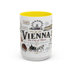 Vienna Coffee Mug | Austria Souvenir Travel Gift | Accent Color Ceramic 11oz 15oz