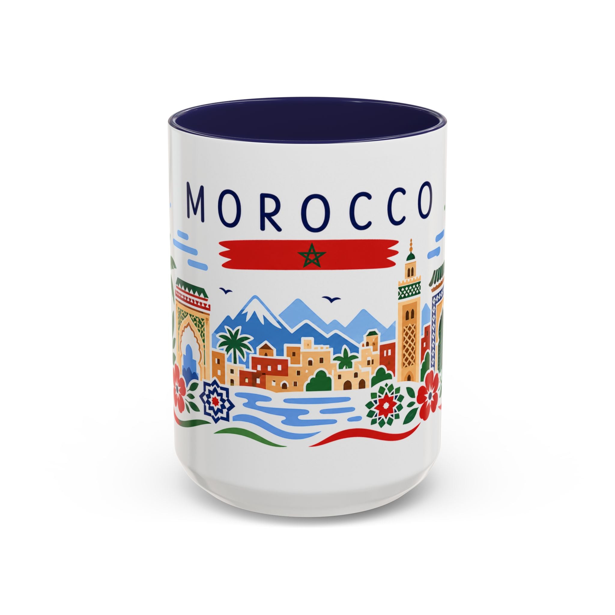 Morocco Coffee Mug | Travel Souvenir Accent Mug | Country Gift Ceramic Cup 11oz 15oz