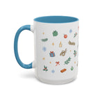 Angkor Christmas Mug | Watercolor Travel Souvenir | Holiday Gift | Accent Ceramic Coffee Cup 11oz 15oz