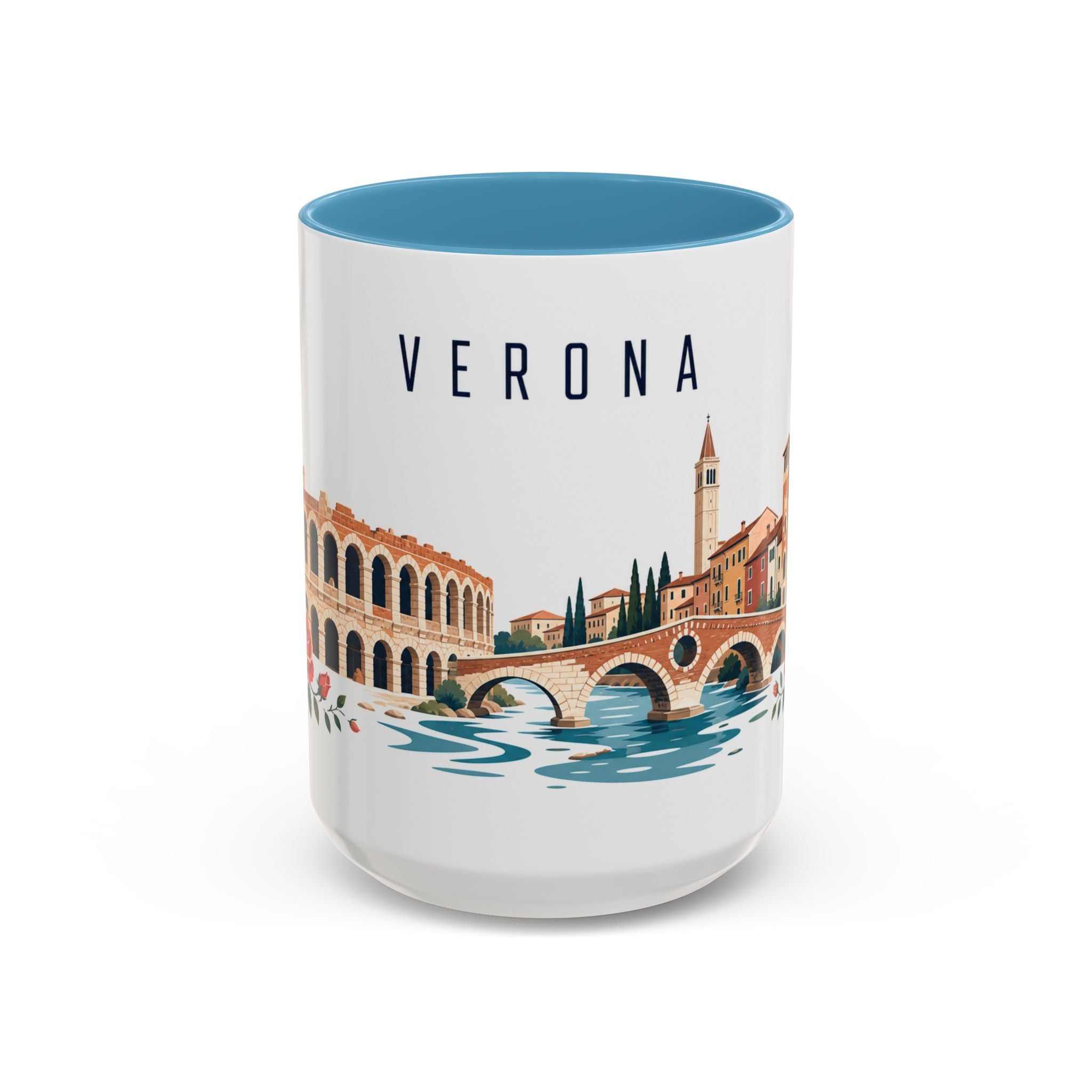 Verona Coffee Mug | Italy Travel Souvenir | Porcelain Decal City Gift | 11oz 15oz Accent Mug