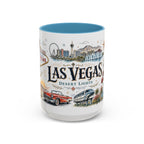 Las Vegas Coffee Mug | United States Travel Souvenir | Vintage Illustrated City Gift | 11 oz 15 oz Accent Mug