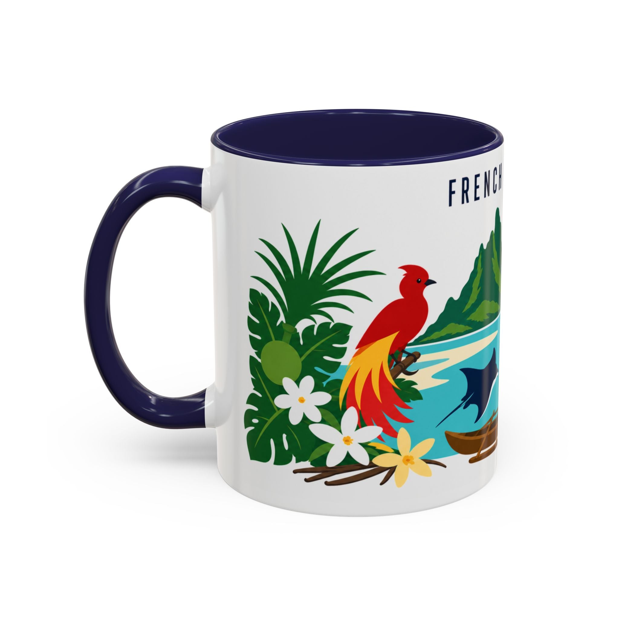French Polynesia Coffee Mug | Travel Souvenir Accent Mug | Country Gift Ceramic Cup 11oz 15oz