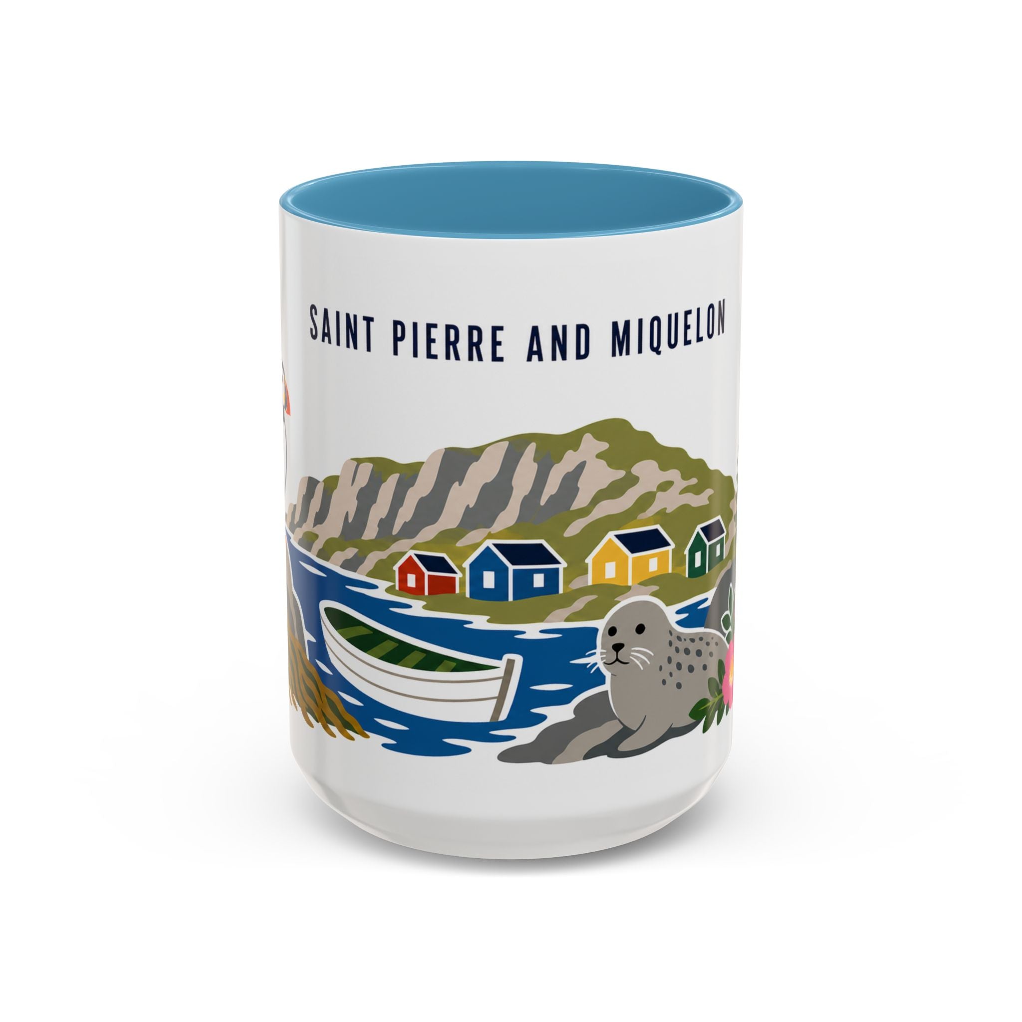 Saint Pierre and Miquelon Coffee Mug | Travel Souvenir Accent Mug | Country Gift Ceramic Cup 11oz 15oz