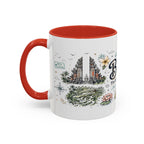 Bali Coffee Mug | Indonesia Souvenir Travel Gift | Accent Color Ceramic 11oz 15oz