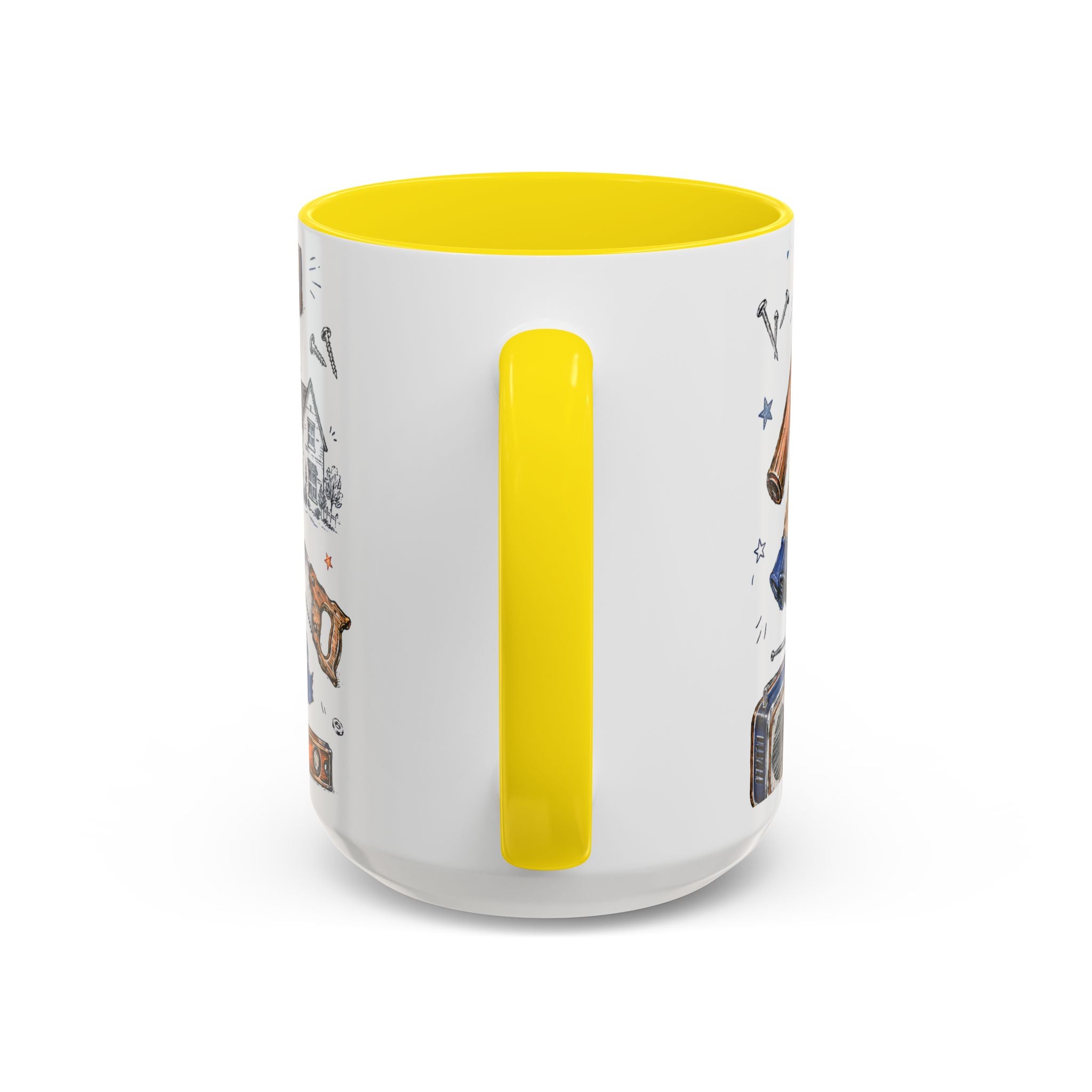 Mr Fix It Coffee Mug | Father's Day Gift for Dad | Accent Color Ceramic 11oz 15oz